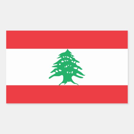 Libanon/Libanese vlag Rechthoekige Sticker (Voorkant)