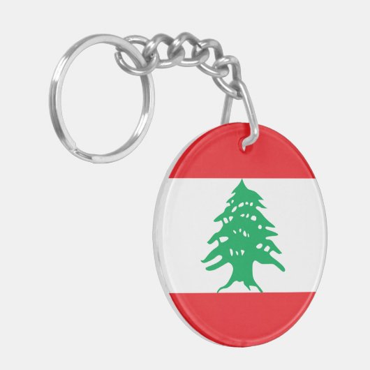 Libanon - Libanese vlag Sleutelhanger (Voorkant Links)