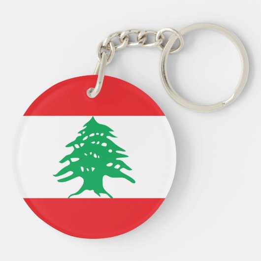 Libanon - Libanese vlag Sleutelhanger (Achterkant)