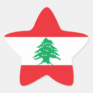 Libanon/Libanese vlag Ster Sticker