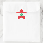 Libanon/Libanese vlag Ster Sticker (Tas)