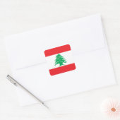 Libanon/Libanese vlag Vierkante Sticker (Envelop)