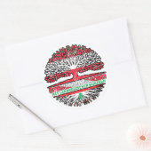 Libanon Libanesisch Österreichisch Österreich Baum Ronde Sticker (Envelop)