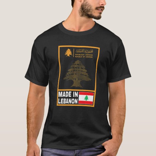 Libanon Libanon Paspoort Libanon vlag T-shirt (Voorkant)