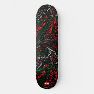 Libanon Nationaal Pride Woordwolken Skateboard