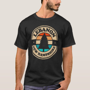 Libanon New Hampshire NH grafische retro jaren '7 T-shirt