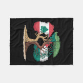 Libanon Palestina Vlag Libanees Palestijns Verenig Fleece Deken (Voorkant (Horizontaal))