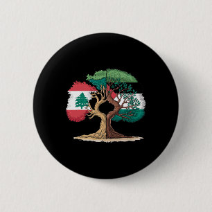 Libanon Palestina Vlag Libanees Palestijns Verenig Ronde Button 5,7 Cm