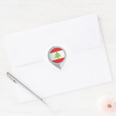 Libanon Pin Locatie Vlag Ronde Sticker (Envelop)