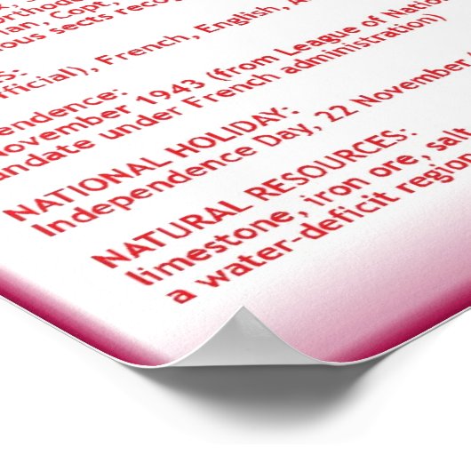 Libanon Poster (Hoek)