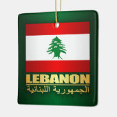 Libanon Pride Keramisch Ornament (Links)