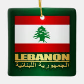 Libanon Pride Keramisch Ornament (Voorkant)