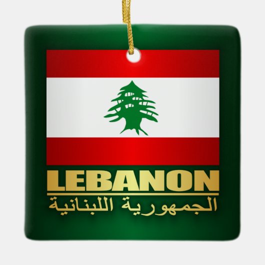 Libanon Pride Keramisch Ornament (Voorkant)