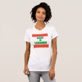 Libanon redden t-shirt (Voorkant volledig)