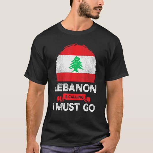 Libanon roept, ik moet gaan Libanese erfgoedwortel T-shirt (Voorkant)