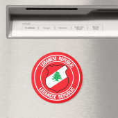 Libanon-ronde Emblem Magneet (Insitu (Vaatwasser))