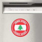 Libanon-ronde Emblem Magneet (Insitu (Vaatwasser))