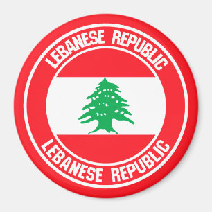 Libanon-ronde Emblem Magneet