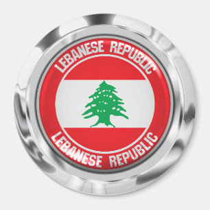 Libanon-ronde Emblem Magneet
