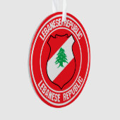 Libanon-ronde Emblem Ornament (voorkant)