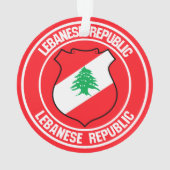 Libanon-ronde Emblem Ornament (achterkant)