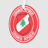 Libanon-ronde Emblem Ornament (voorkant)