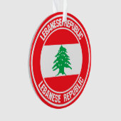 Libanon-ronde Emblem Ornament (voorkant)
