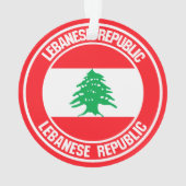 Libanon-ronde Emblem Ornament (achterkant)