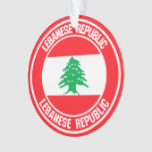 Libanon-ronde Emblem Ornament (voorkant)