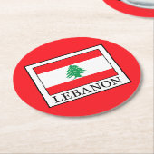 Libanon Ronde Kartonnen Onderzetter (Gebogen)