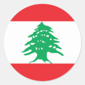 libanon ronde sticker (Voorkant)