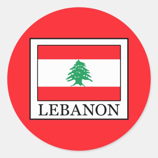 Libanon Ronde Sticker (Voorkant)
