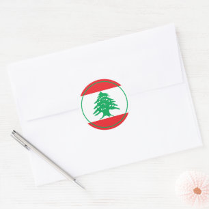 libanon ronde sticker