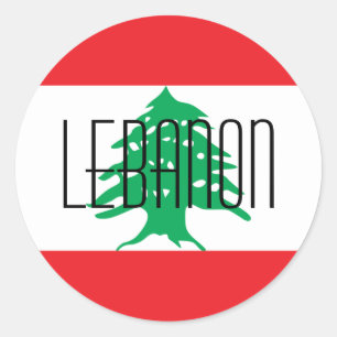 libanon ronde sticker