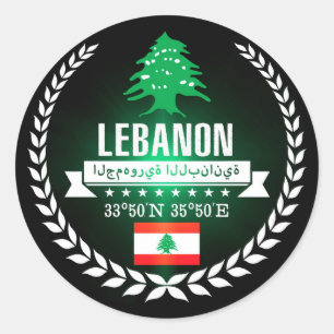 Libanon Ronde Sticker