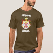 Libanon, Servië met wapenschild T-shirt (Voorkant)