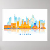 Libanon Skyline Poster (Voorkant)
