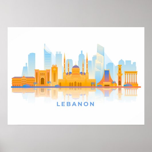 Libanon Skyline Poster (Voorkant)