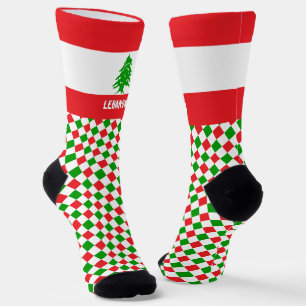 Libanon Sokken, Libanese vlag kleuren / sport Sokken