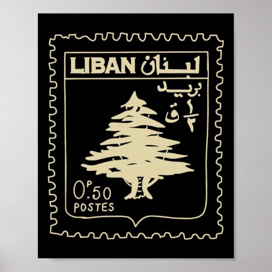 Libanon steun Libanon Beiroet Kaart Libanon Poster (Voorkant)