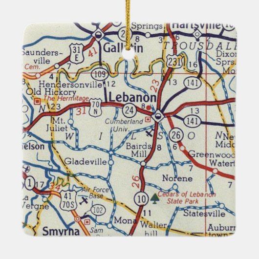 Libanon TN Keramisch Ornament (Achterkant)