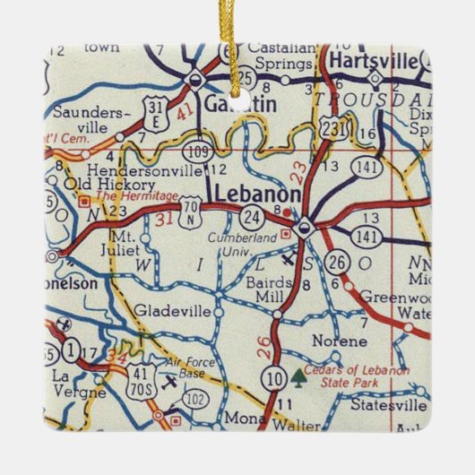 Libanon TN Keramisch Ornament (Voorkant)