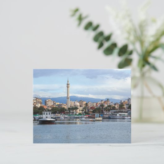 Libanon Tripoli Al Mina Oude Stad Vist boten Briefkaart (Staand voorkant)