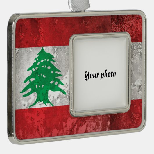 Libanon Verzilverd Omlijst Ornament (Rechts)