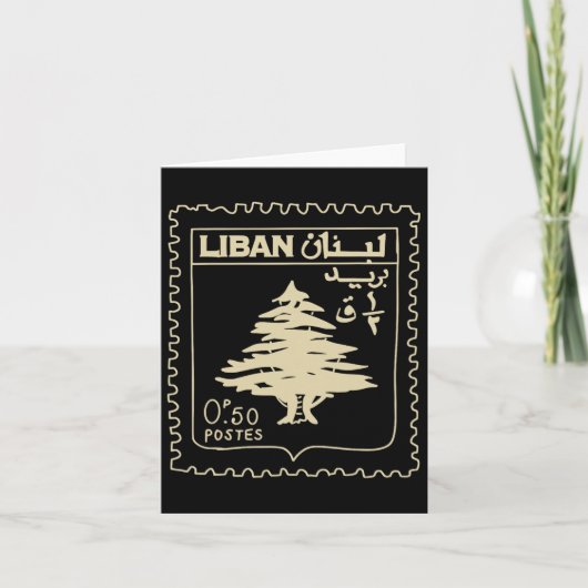 Libanon Vintage steun Libanon Beiroet Kaart Libane (Voorkant)