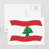 Libanon Vlag Ansichtkaart Briefkaart (Voorkant / Achterkant)