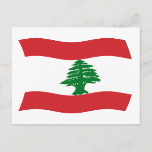 Libanon Vlag Ansichtkaart Briefkaart