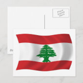 Libanon Vlag Ansichtkaart Briefkaart (Voorkant / Achterkant)