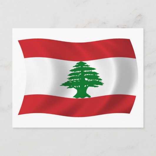 Libanon Vlag Ansichtkaart Briefkaart (Voorkant)