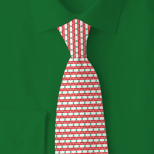 Libanon Vlag Baksteenpatroon Stropdas